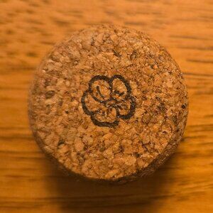 Brand New Hand Crafted Magnet Created from Champagne Cork Featuring Hibiscus